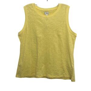 The Drop Nicole Sleeveless Tank Top Size Large Butter Yellow Sleeveless New